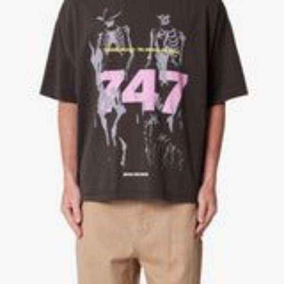 Tops - 747 Zombie Country Printed Tee - Vintage Black